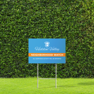 12x18 rectangle yard sign h view
