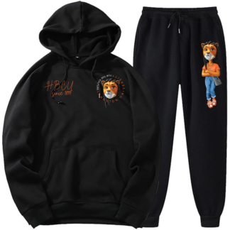 black hoodie set full body set